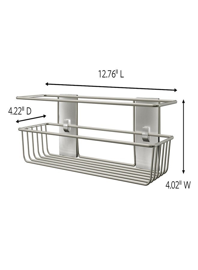 Command Shower Caddy Satin Nickel with Water Resistant Command Strips, Bathroom Organizer, Holds up to 6.5 lbs - Image 2
