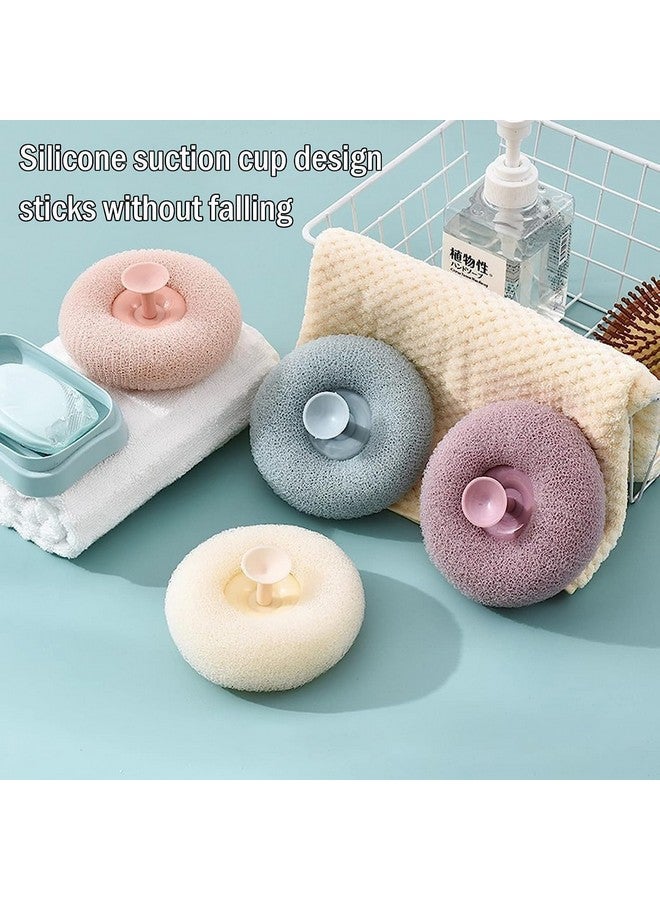 DJIVAN Ultra Soft Exfoliating Bath Shower Scrub Sponge for Men, Women, and Baby | Round Bathing Foam Loofah for Mud & Dirt Removal | Gentle Body Exfoliator with Suction Cup | 1 Piece - Image 4