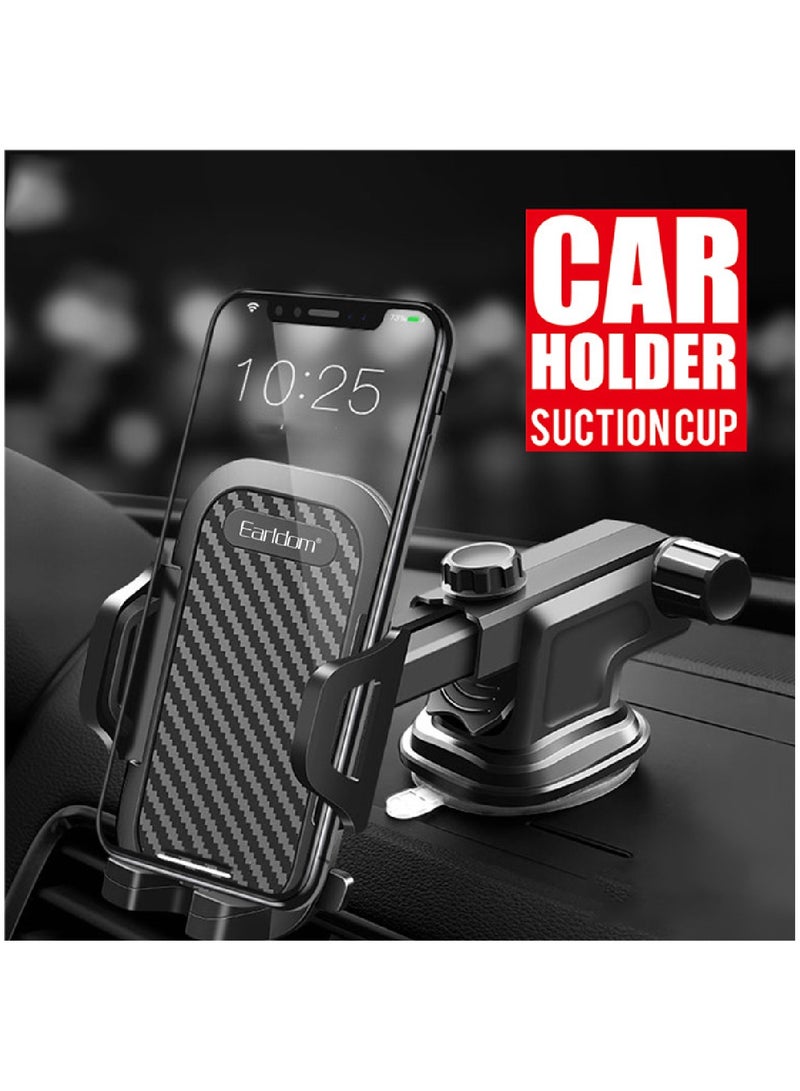 Earldom Universal Car Phone Mount Car Dashboard Windshield Air Vent Long Arm Strong Suction Cell Phone Car Mount Fit - Image 3