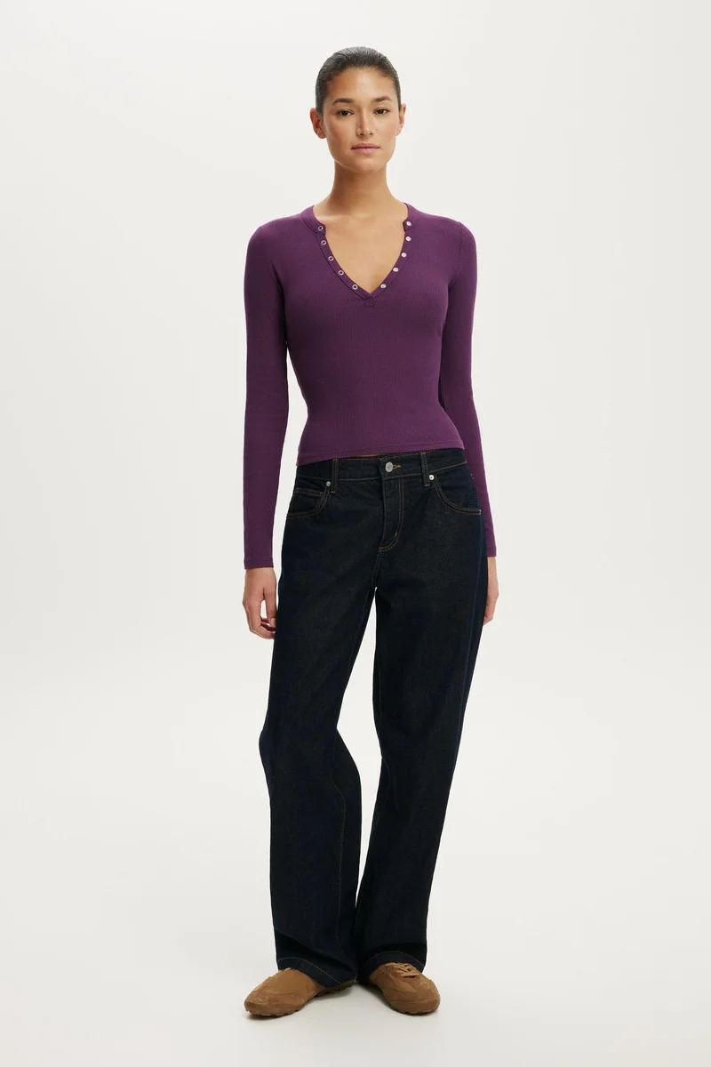 Cotton On  Ryan Henley Long Sleeve for Women | Best Price UAE