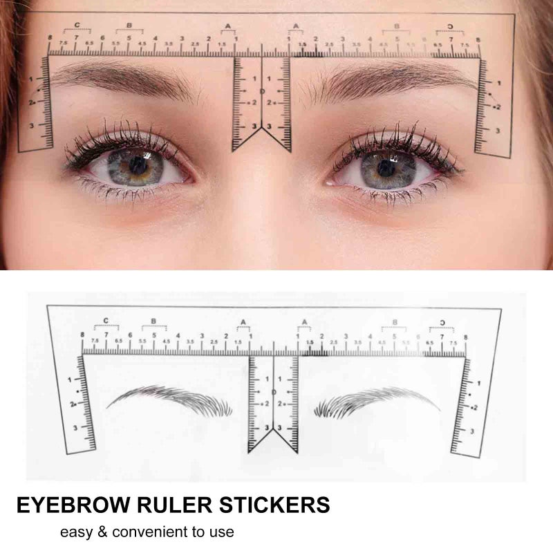 Eyebrow Ruler Stickers Disposable Adhesive Eyebrow Sticker Set Microblading Measuring Positioning Ruler for Eyebrow Tattoo Makeup Tool - Image 2