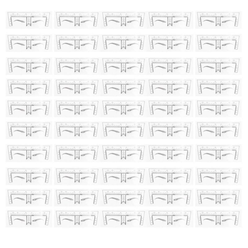 Eyebrow Ruler Stickers Disposable Adhesive Eyebrow Sticker Set Microblading Measuring Positioning Ruler for Eyebrow Tattoo Makeup Tool - Image 1