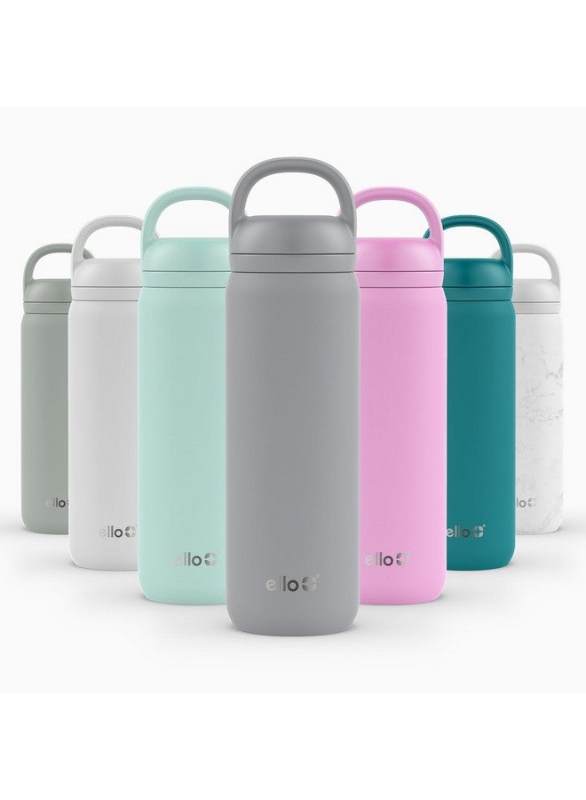 Ello Ello Cooper Twist 22oz Stainless Steel Water Bottle with Chug Lid | Leak Proof Double Walled and Vacuum Insulated | Fits Car Cupholder | Built in Carry Loop | Dishwasher Safe | Gray  - Image 1