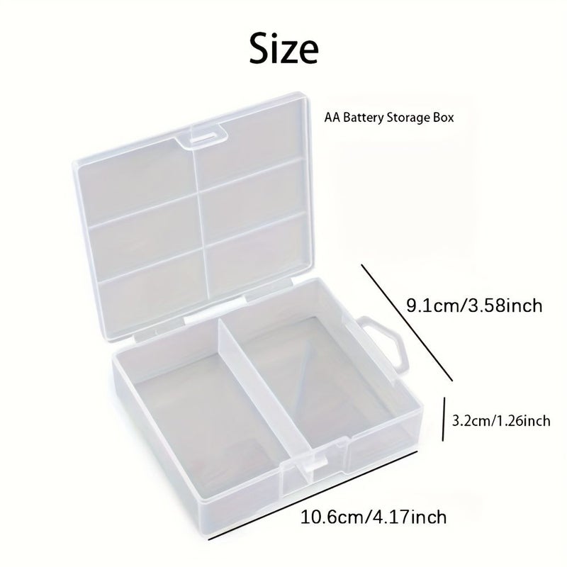 AA 24 Slot Transparent Battery Storage Box For AAA Cell Travel Home Organizer - Image 2
