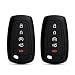 Autobase Silicone Key Fob Cover Compatible with 2025 2024 Ford Explorer Mustang Expedition Bronco F150 Raptor Fusion F250 F350 F450 F550 Edge Car Accessory Key Protection Case 2 Pcs Black - Image 2