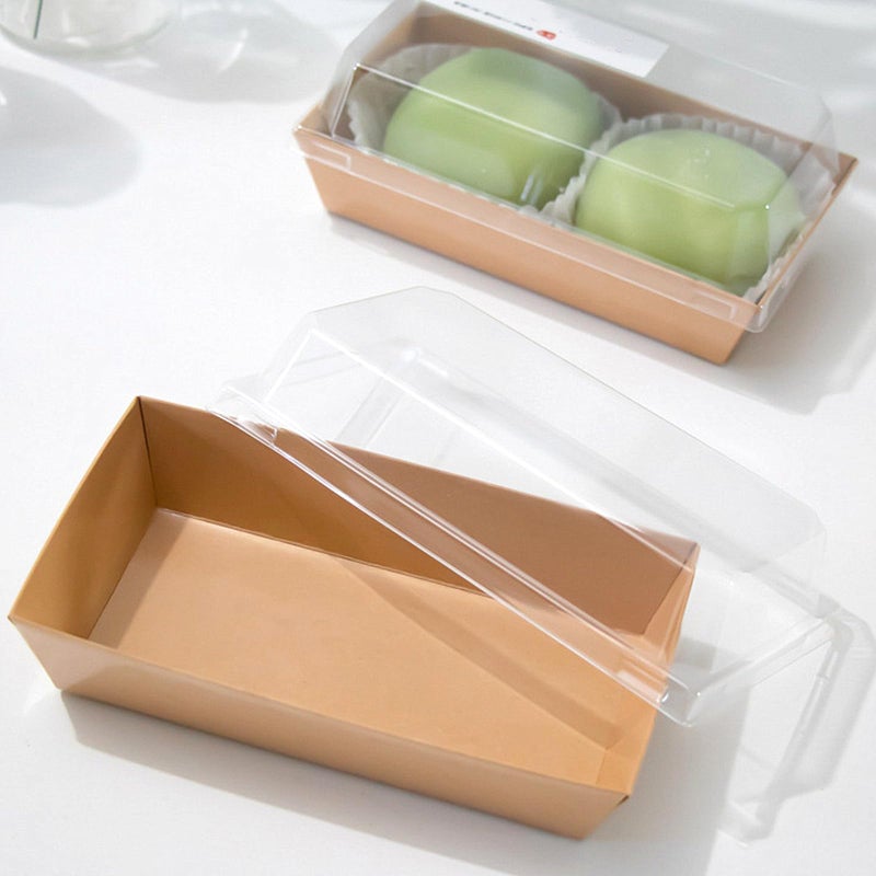 Ocmoiy Paper Charcuterie Boxes with Clear Lids, 50 Pack Disposable Sandwich Containers, Small Kraft Bakery Treat Boxes for 2 Cupcakes, Muffins, Hot Cocoa Bombs, Strawberries, To Go Desserts Boxes - Image 4