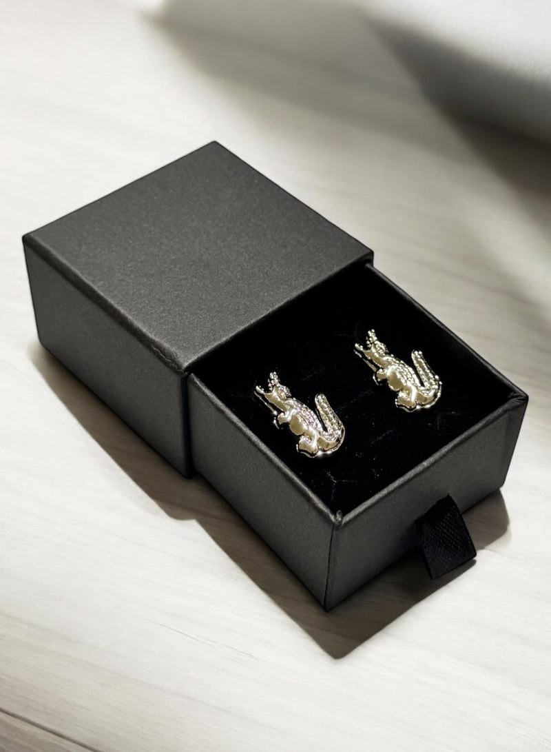 JewelleryClub Elegant & High Quality Chrome Plated Cufflinks For Men - Image 3