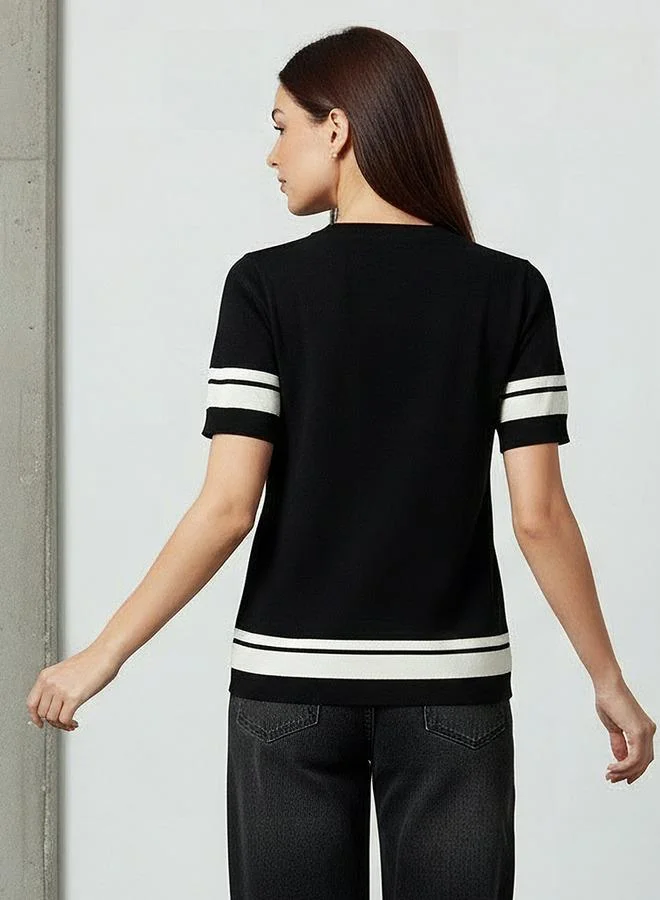 SP Characters  Knit Tee with Snoopy Embroidery for Women | Best Price UAE