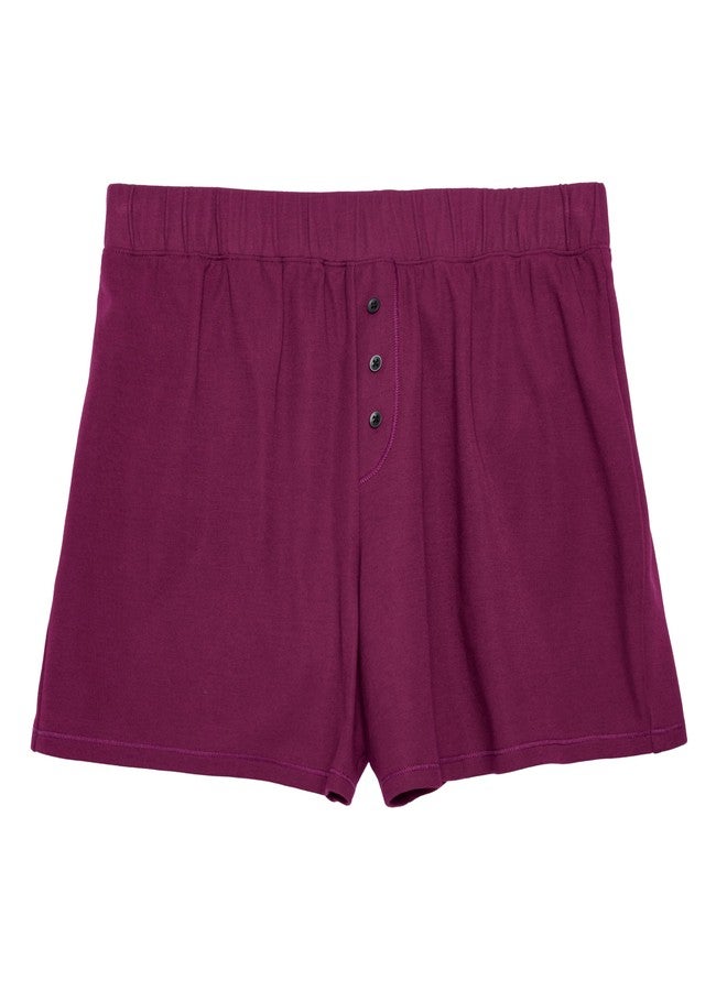 Thinx Ultra-Soft Period Underwear, Overnight Sleep-Shorts Leakproof, Holds Up to 12 Regular Tampons*, Period Underwear for Women, Reusable & Controls Odor, Plum, L - Image 1