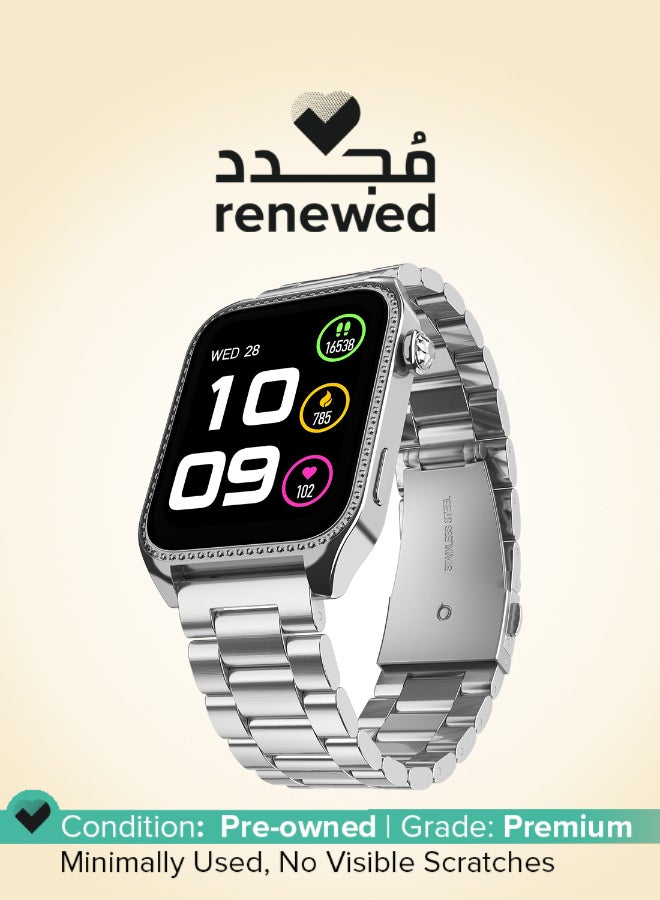 Fire-Boltt Renewed - Luxury Stainless Steel Smart Watch. 1.78" AMOLED, Always-On Display, 368 * 448 px Resolution, Bluetooth Calling, 75 HZ Refresh Rate - Image 1