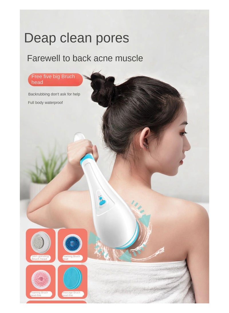 general Fully automatic electric shower brush, exfoliating back scrub, long handle, soft bristles. - Image 2