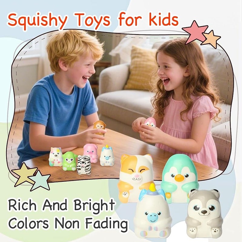 Aruytps 24 Pcs Animal Squishy Toys for Kids, Slow Rising Squeeze Stress Relief Toys, Kawaii Jumbo Squishies Party Favors for Boys Girls Goodie Bag Stuffers, Pinata Stuffers,Carnival Prizes,Classroom Rewards - Image 5