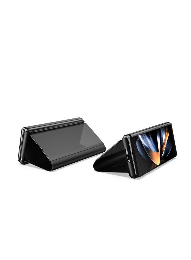 اس-توب جراب لهاتف Galaxy Z Fold 5 5G، جراب جلدي أفقي قابل للطي مع حامل، مطلي بمرآة - Image 4