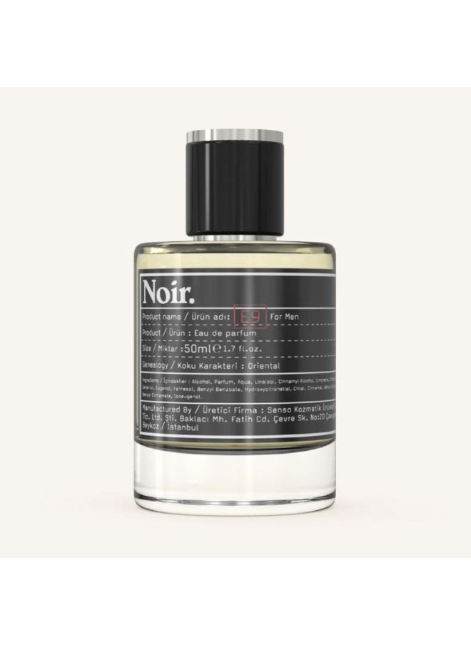 noir NOIR E9 Men's Perfume – Eau De Parfum 50ML | Oriental Scent with Jasmine, Bergamot, Vanilla & Chocolate | Inspired by Tom Ford Black Orchid | Luxury Fragrance | Made in Turkey  - Image 3