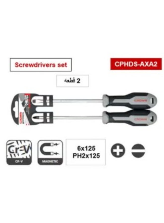 Crown screwdriver set, 2 pieces, CPHDS-AXA2 CROWN - Image 1