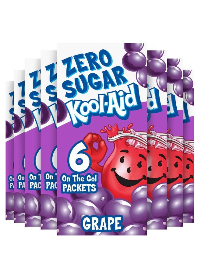 Kool-Aid Sugar-Free Grape On-The-Go Powdered Drink Mix 6 Count (Pack of 1) - Image 1