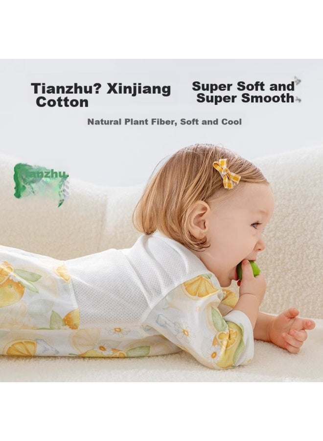 Beptides Beipesi Baby Clothes, Summer Thin Romper, Infant Back Mesh Breathable, Three-quarter Sleeve, Air Conditioning Suit, Pajamas - Image 5