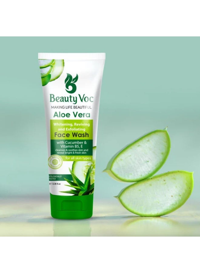 BeautyVoc BeautyVoc Aloe Vera Face Wash with Cucumber – Hydrating & Refreshing Cleanser for Soft, Glowing Skin, 100ml - Image 2