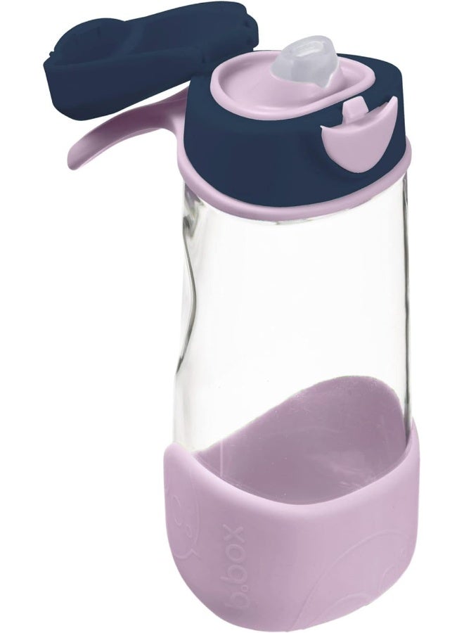 b.box 15oz Sport Spout Bottle | Modern Water Bottle with Flip Top Lid for Kids & Toddlers | Spill Proof, BPA Free (Indigo Rose, 15 oz) - Image 1
