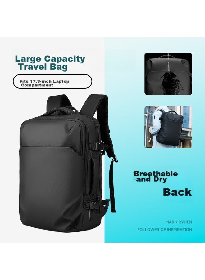 MARK RYDEN Marco Leiden Backpack For Men, Large Capacity, 17.3-inch Laptop Bag, Water-resistant, Business Travel Bag, Mr9711, Elegant Black - Image 1