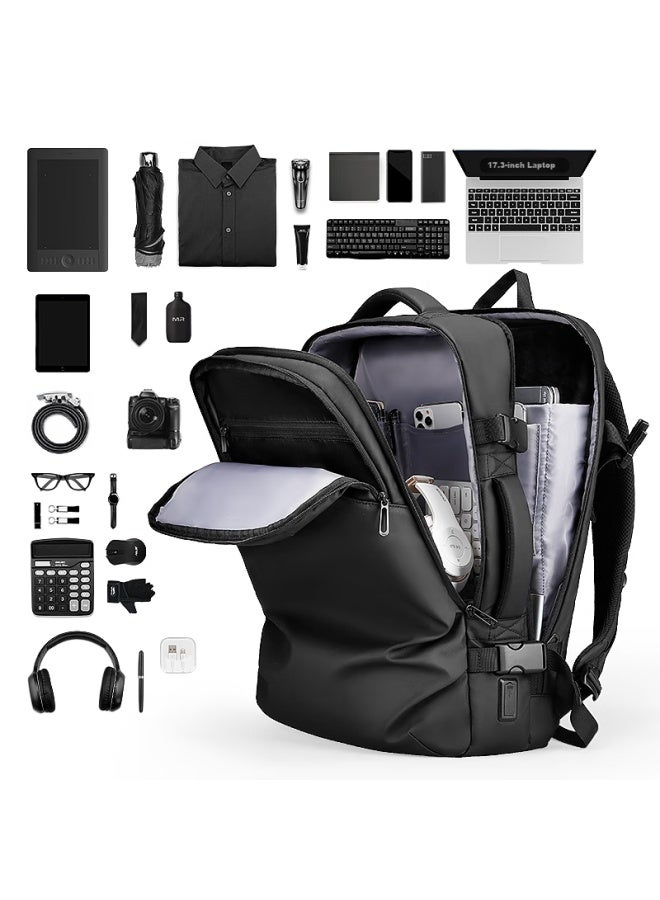MARK RYDEN Marco Leiden Backpack For Men, Large Capacity, 17.3-inch Laptop Bag, Water-resistant, Business Travel Bag, Mr9711, Elegant Black - Image 2