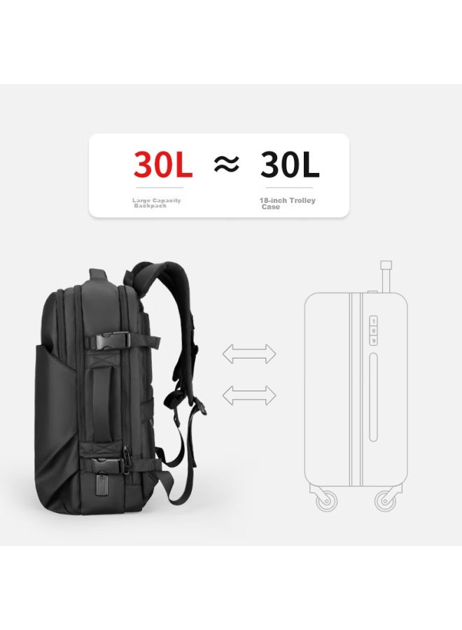MARK RYDEN Marco Leiden Backpack For Men, Large Capacity, 17.3-inch Laptop Bag, Water-resistant, Business Travel Bag, Mr9711, Elegant Black - Image 3