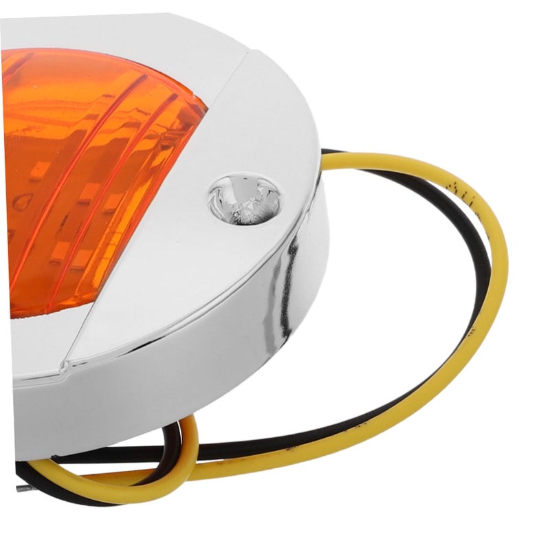 2Pcs Round LED Trailer Side Lights High Visibility Warning Lights Easy Installation - Image 4