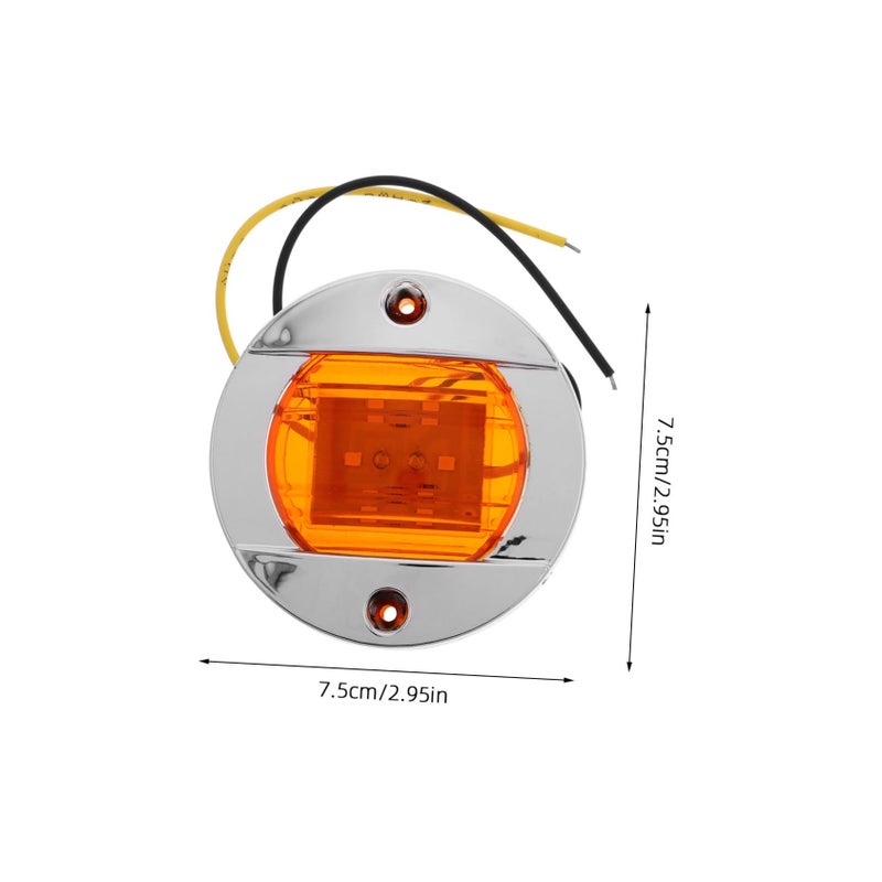 2Pcs Round LED Trailer Side Lights High Visibility Warning Lights Easy Installation - Image 3