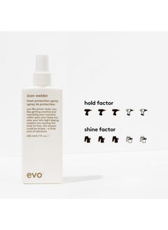 EVO EVO Icon Welder Heat Protection Spray - Leave-In Heat Protectant - Provides Style Support & Adds Shine - 200ml / 6.8fl.oz  - Image 3
