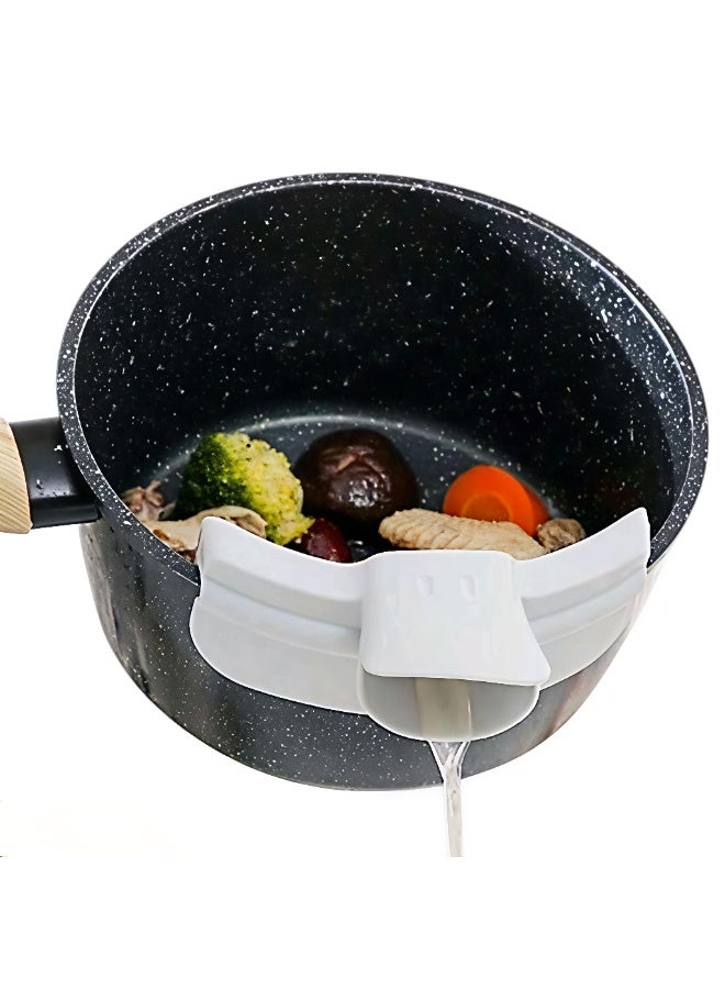 Silicone Anti-Spill designed to fit onto the edge of pots and pans to direct liquid flow - Image 1
