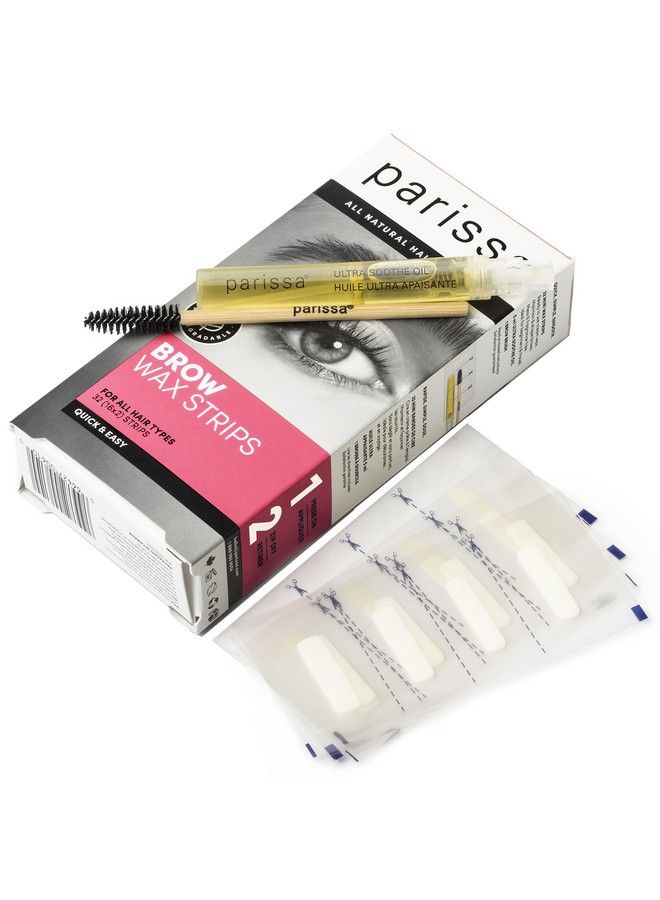 parissa Eyebrow 32 Biodegradable Wax Strips Kit For Athome Hair Removal With Readytouse Mini Wax Strips For All Hair Types Pink (Pwst10) - Image 1