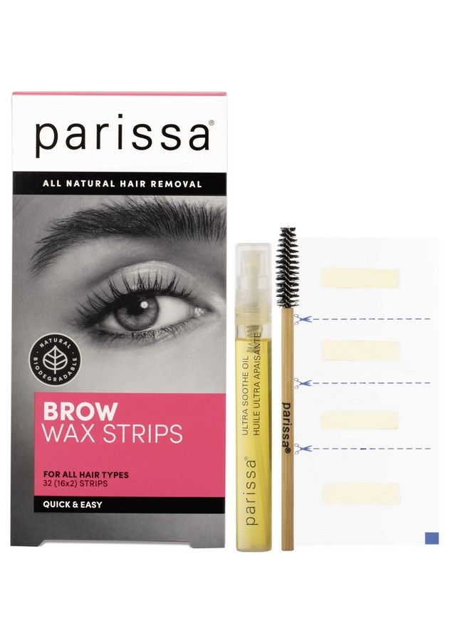 parissa Eyebrow 32 Biodegradable Wax Strips Kit For Athome Hair Removal With Readytouse Mini Wax Strips For All Hair Types Pink (Pwst10) - Image 3