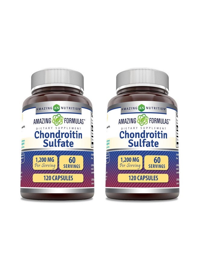 Amazing Nutrition Amazing Formulas Chondroitin Sulfate 1200 Mg Per Serving Supplement | Capsules | Non-GMO | Gluten Free | Made in USA (120 Count) | Pack of 2 - Image 1