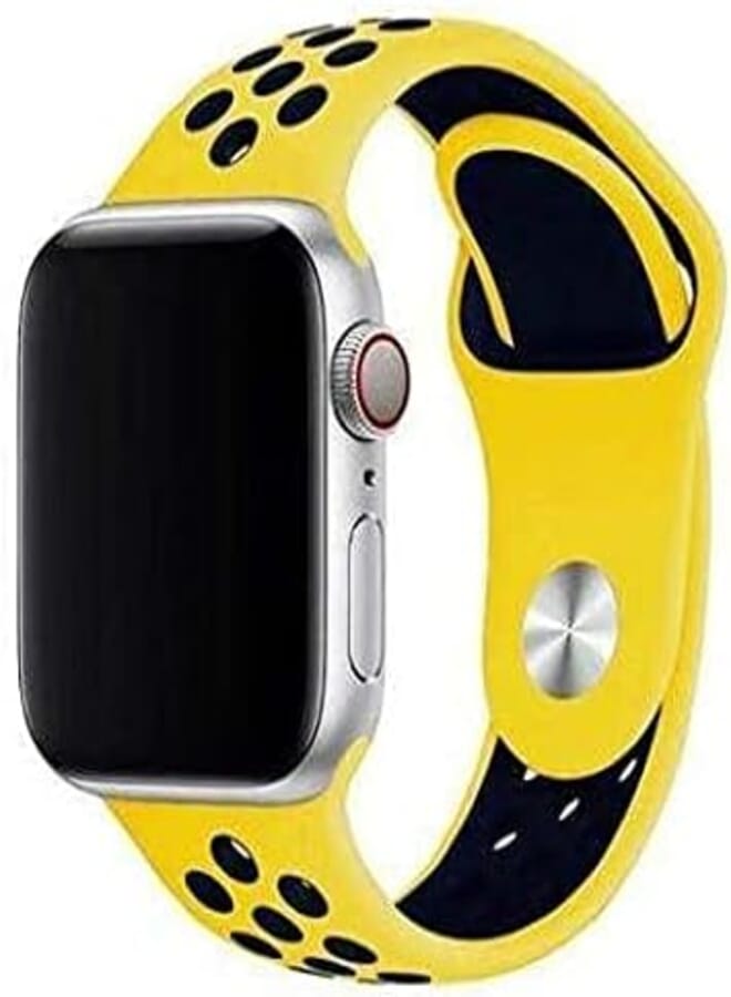 OR Silicone Yellow & Blue Apple Watch Band