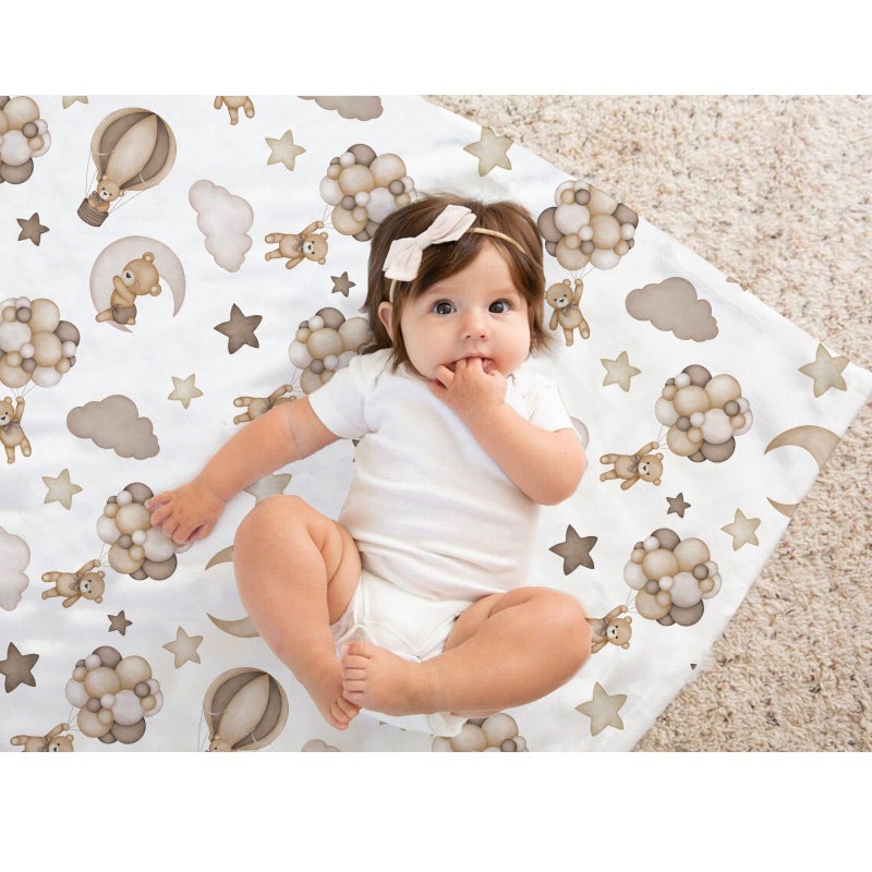 Buerhanerry Bear Baby Blanket for Unisex Boys Girls, Brown Bear Toddler Soft Minky Blanket with Double Layer Dotted Backing, Nursery Newborn Baby Crib Receiving Blanket, 30"x40" - Image 5