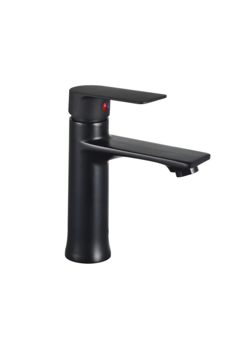 Bathroom Basin Mixer Matt Black 1 Hole Deck Mount Lavatory Vessel Washbasin Faucet 1 Handle Vanity Sink Mixer Tap, Home and Commercial - Image 2