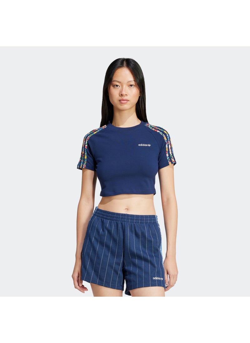 adidas Originals Adidas X Liberty London 3 Stripes Infill Baby T-Shirt - Image 1