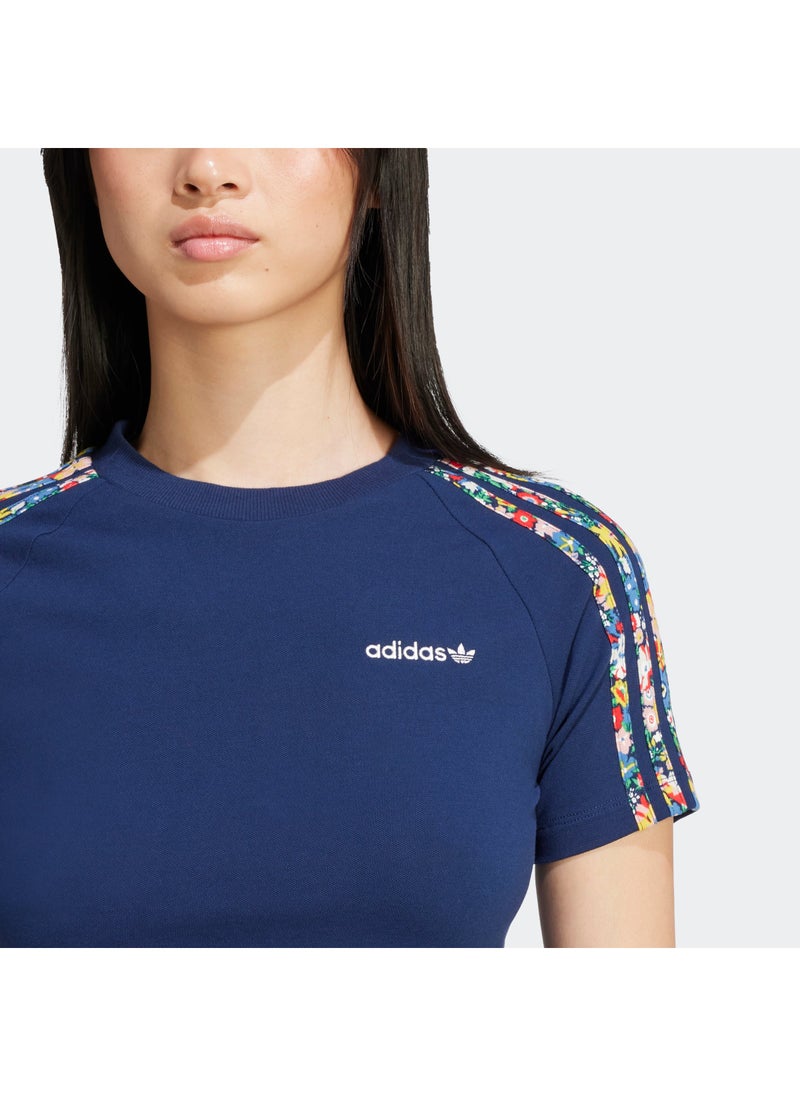 adidas Originals Adidas X Liberty London 3 Stripes Infill Baby T-Shirt - Image 3