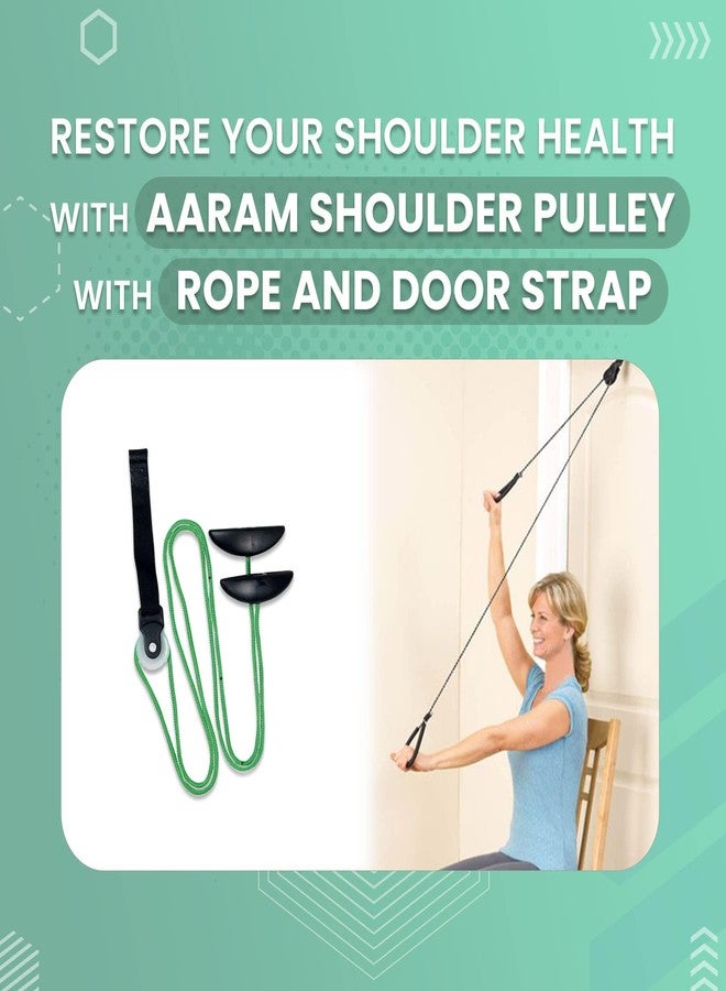 AARAM Pulley with Rope and Door Strap, Easy to Use Exercise Equipment for Frozen Shoulder and Hand/Arm Exercise Material Nylon Plastic, Smooth Action Pulley - Image 3