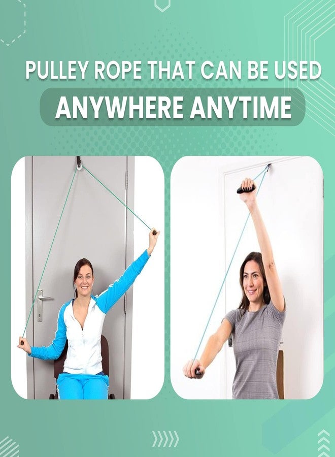 AARAM Pulley with Rope and Door Strap, Easy to Use Exercise Equipment for Frozen Shoulder and Hand/Arm Exercise Material Nylon Plastic, Smooth Action Pulley - Image 4
