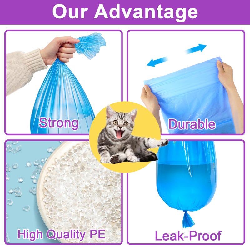 SOHBCLE Upgraded Cat Litter Refill Bags|8-Pack Cartridges Compatible with Genie Cat Litter Refills Standard,Plus and Style Pail |7-Layer Superior Odor Control (NOT Compatible with XL) - Image 5