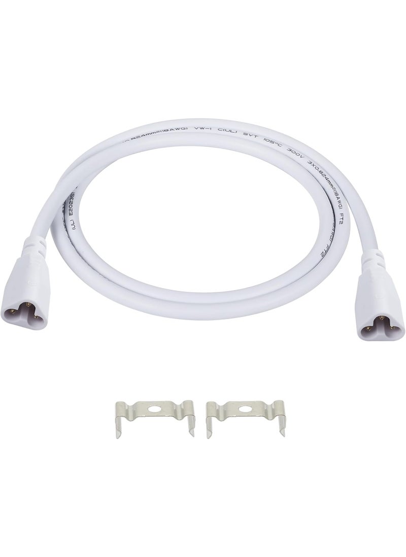 SinLoon SinLoon ULLP Certification T5 T8 Male LED Cable 33FT LED 3Pin Integrated Tube Male to Male Adapter Extension Cord for Integrated LED Fluorescent Tube Light Bulb Lamp Holder 1 Pack1M  - Image 1
