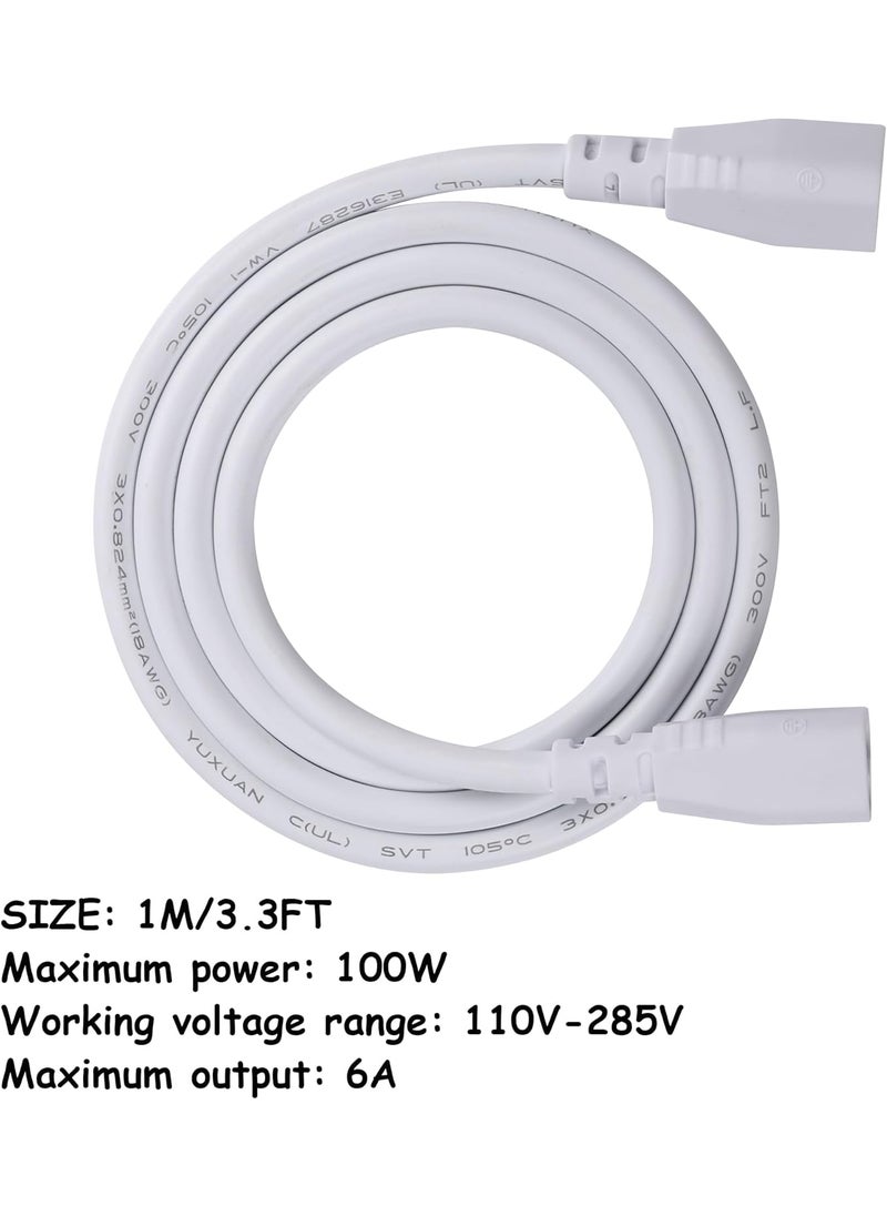 SinLoon SinLoon ULLP Certification T5 T8 Male LED Cable 33FT LED 3Pin Integrated Tube Male to Male Adapter Extension Cord for Integrated LED Fluorescent Tube Light Bulb Lamp Holder 1 Pack1M  - Image 4
