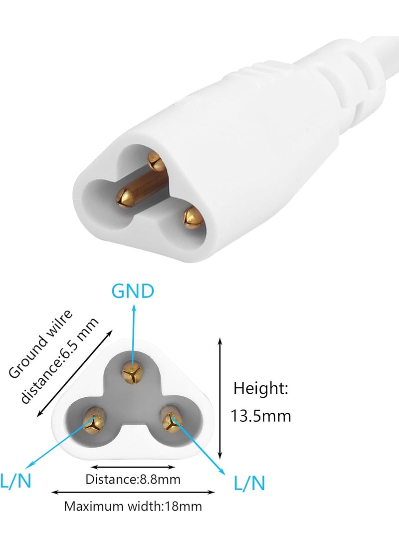 SinLoon SinLoon ULLP Certification T5 T8 Male LED Cable 33FT LED 3Pin Integrated Tube Male to Male Adapter Extension Cord for Integrated LED Fluorescent Tube Light Bulb Lamp Holder 1 Pack1M  - Image 3