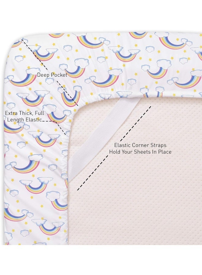 Sweet Home Collection 1500 Supreme Kids Bed Sheet Collection  Fun Colorful and Comfortable Boys and Girls Toddler Sheet Sets  Deep Pocket Wrinkle Free Soft and Cozy Bedding  Full Rainbows  - Image 4