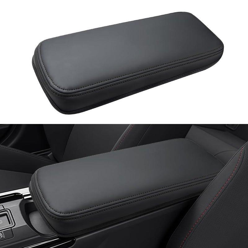 INTGET Center Console Cover for 2026 Toyota Prius Accessories 2023 2024 2025 LE XLE Limited Car Interior Leather Middle Armrest Arm Rest Lid Cushion Pad Protector 2023 Black Stitches - Image 3