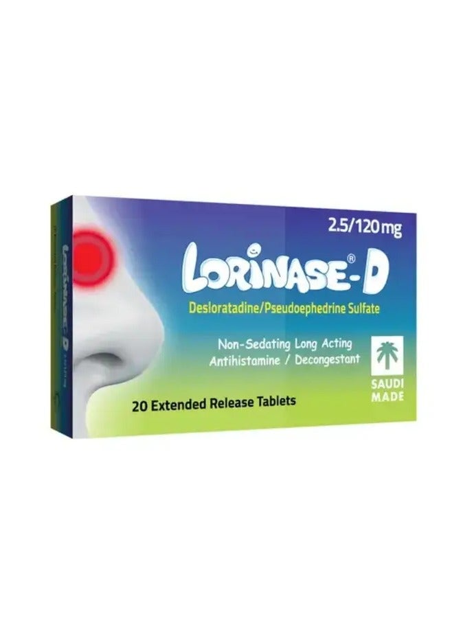 Lorinase-D 2.5/120 Mg Tab 20S