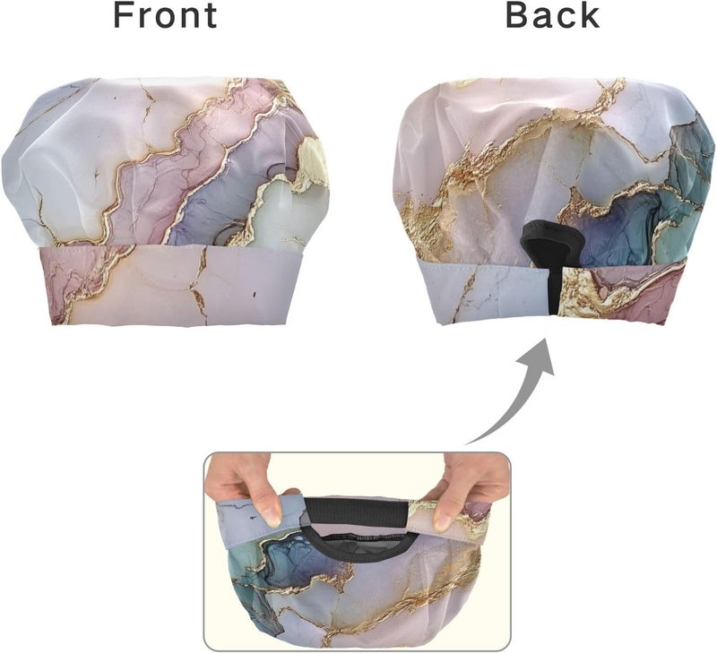 Kids Apron Set Comfy Marble Blush Neutral Child Apron with Pockets for Kids Gifts 3-12 Years Old - Image 2