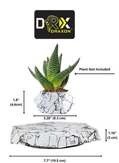Draxon Draxon Levitating Plant Pot Floating Hanging Planter for Small Plants. Elevate Your Space Level with The Floating Plant Pot – Stunning Home and Office Decor Gift (Marbel)  - Image 5