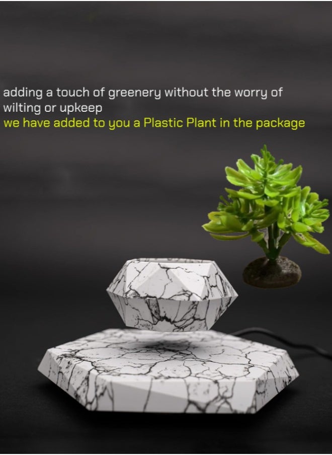 Draxon Draxon Levitating Plant Pot Floating Hanging Planter for Small Plants. Elevate Your Space Level with The Floating Plant Pot – Stunning Home and Office Decor Gift (Marbel)  - Image 3